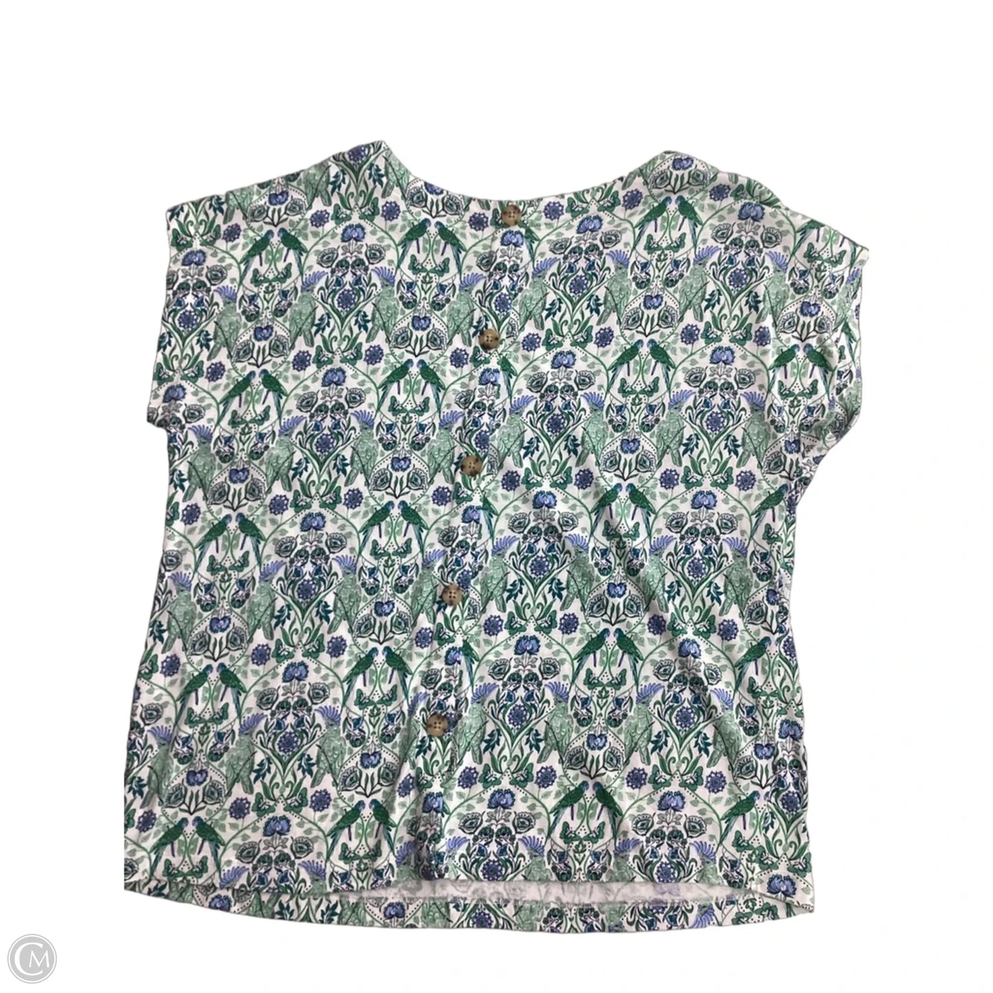 Top Short Sleeve By J. Jill In Blue & Green, Size: L