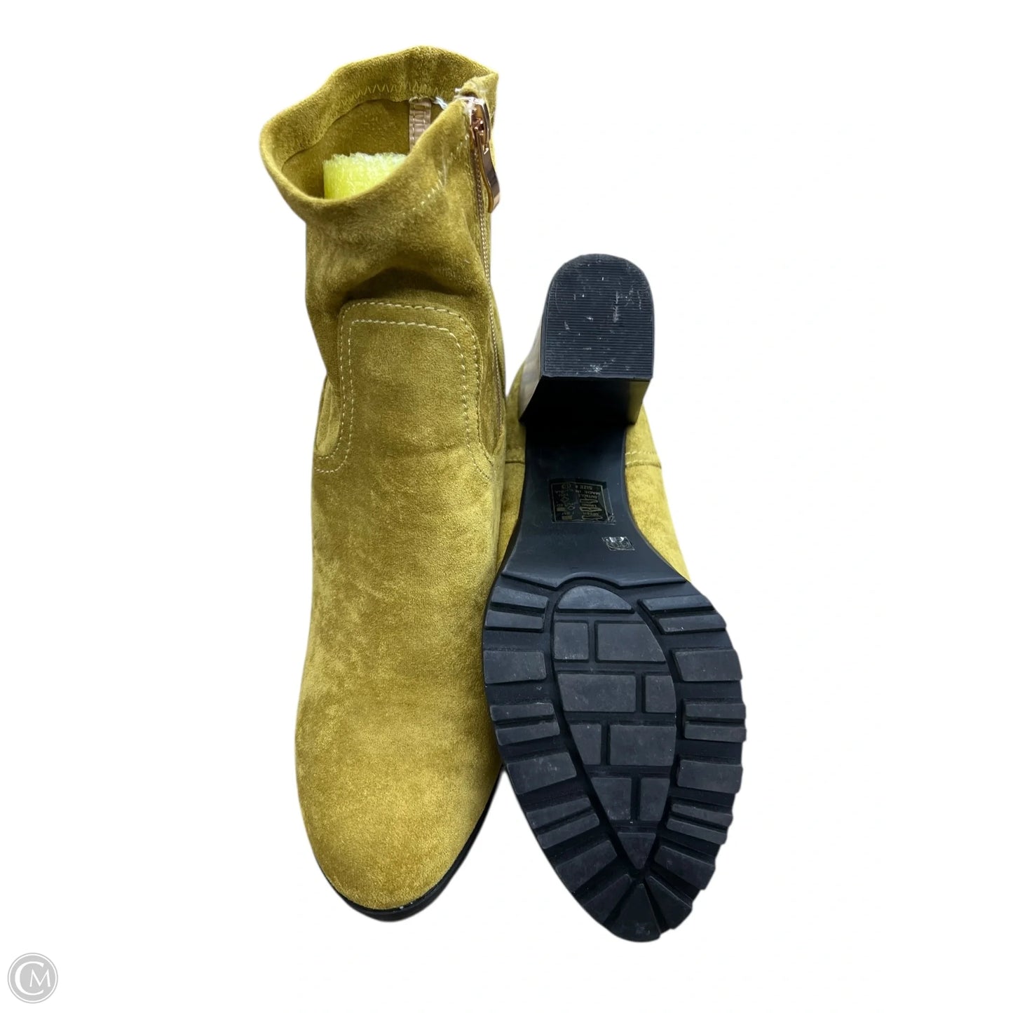 Boots Ankle Heels By Azalea Wang In Chartreuse, Size: 10