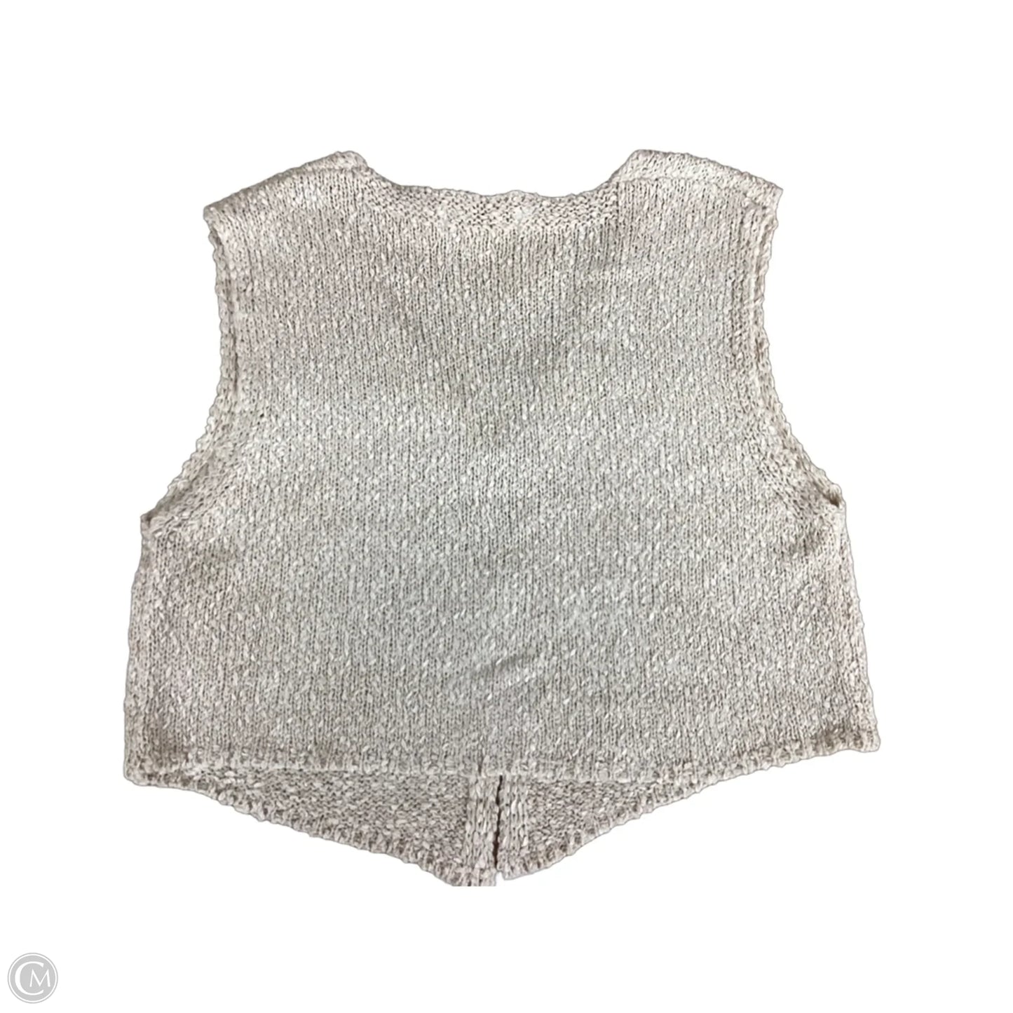 Vest Sweater By Clothes Mentor In Cream, Size: L