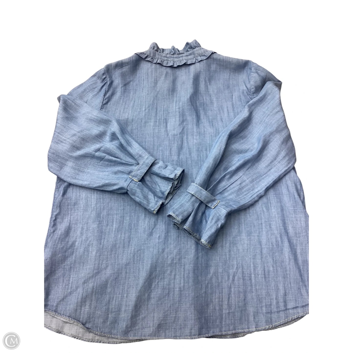 Blouse Long Sleeve By Soft Surroundings In Blue, Size: Xl