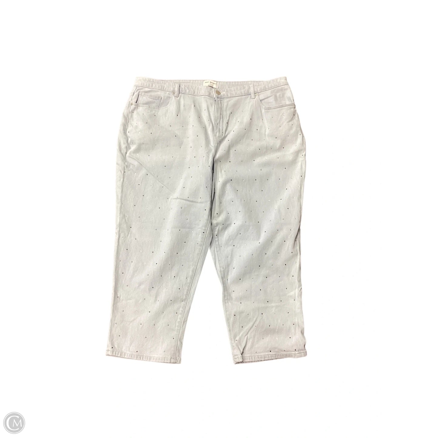 Jeans Cropped By Lane Bryant In Blue Denim, Size: 22