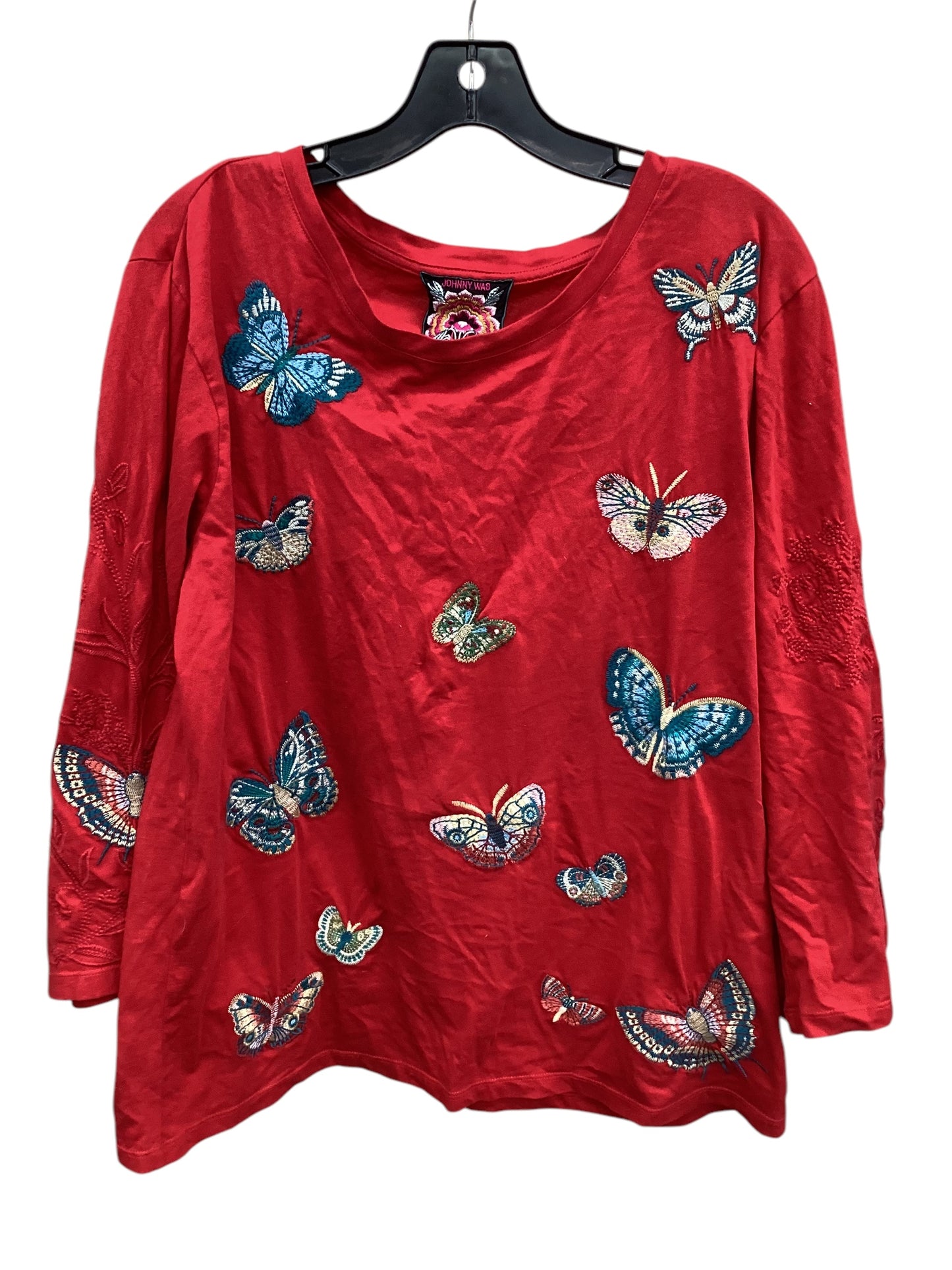 Top Ls By Johnny Was In Red, Size:L