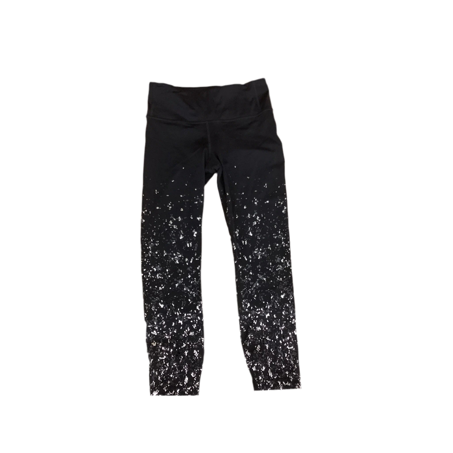 Athletic Leggings By Lululemon In Black & Silver, Size: 6