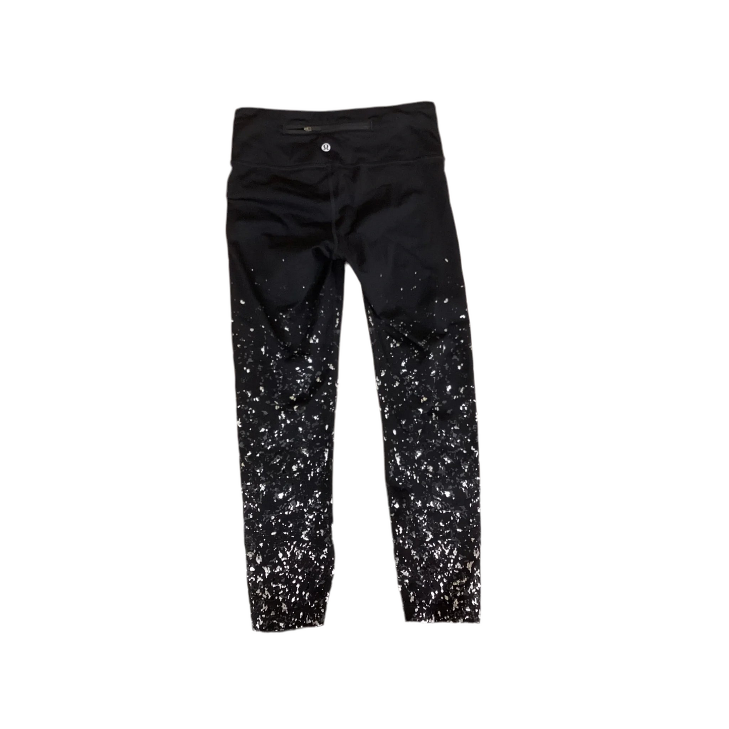 Athletic Leggings By Lululemon In Black & Silver, Size: 6
