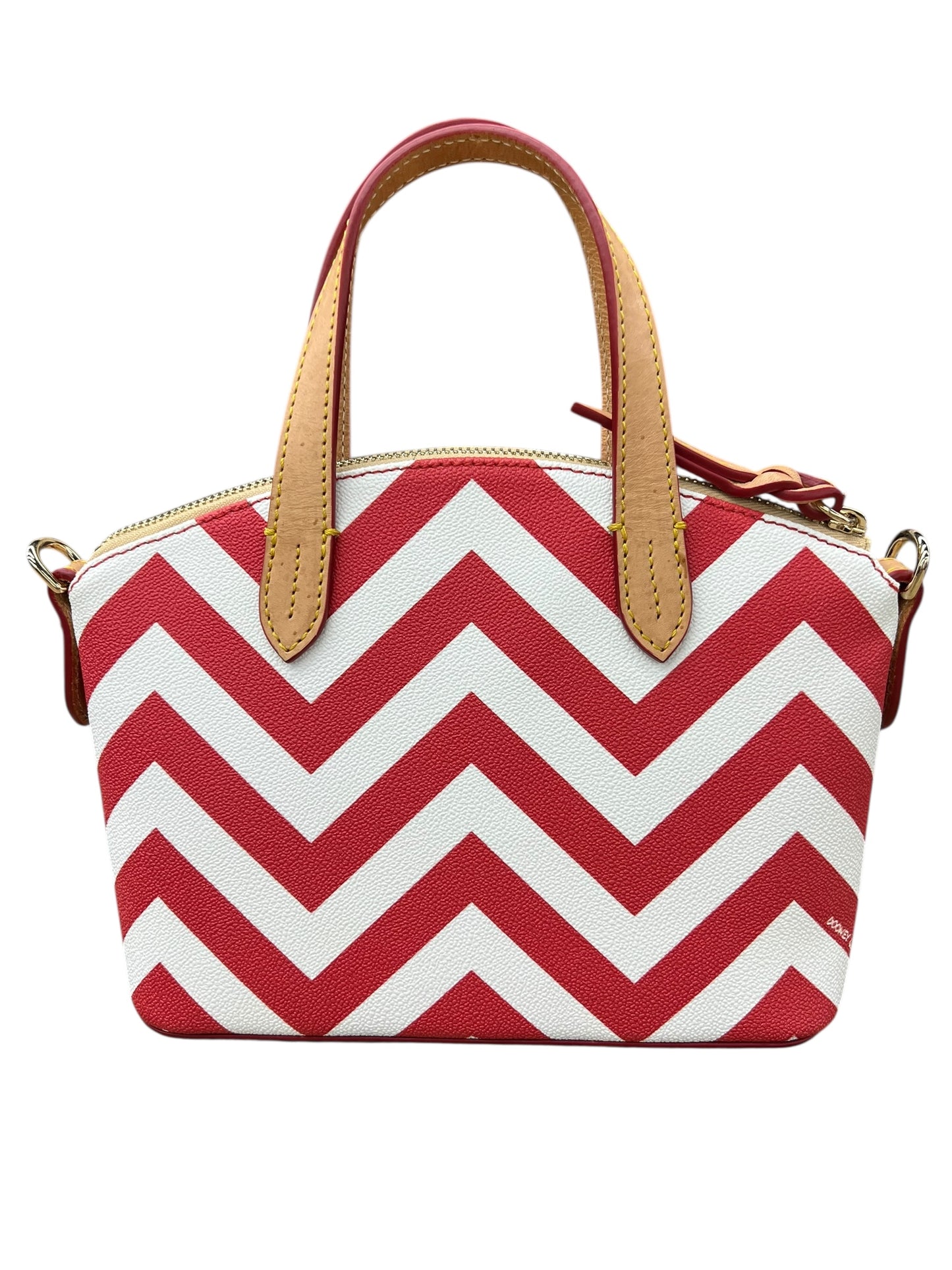 Handbag Designer By Dooney And Bourke In Red & White, Size:Small