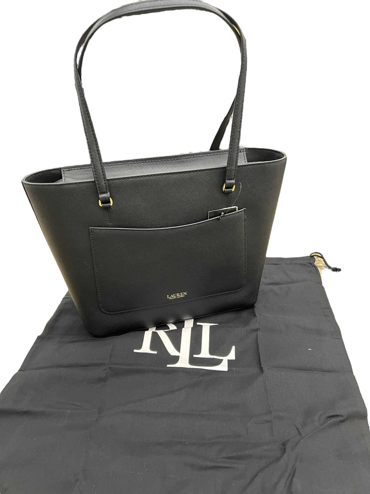 Handbag By Lauren By Ralph Lauren In Black, Size:Medium