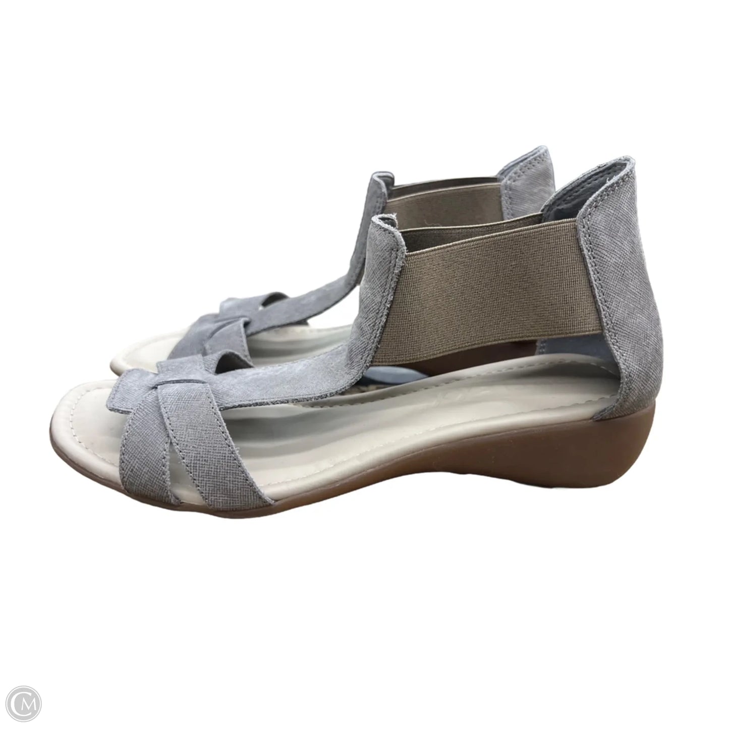 Sandals Flats By Clothes Mentor In Grey, Size: 8