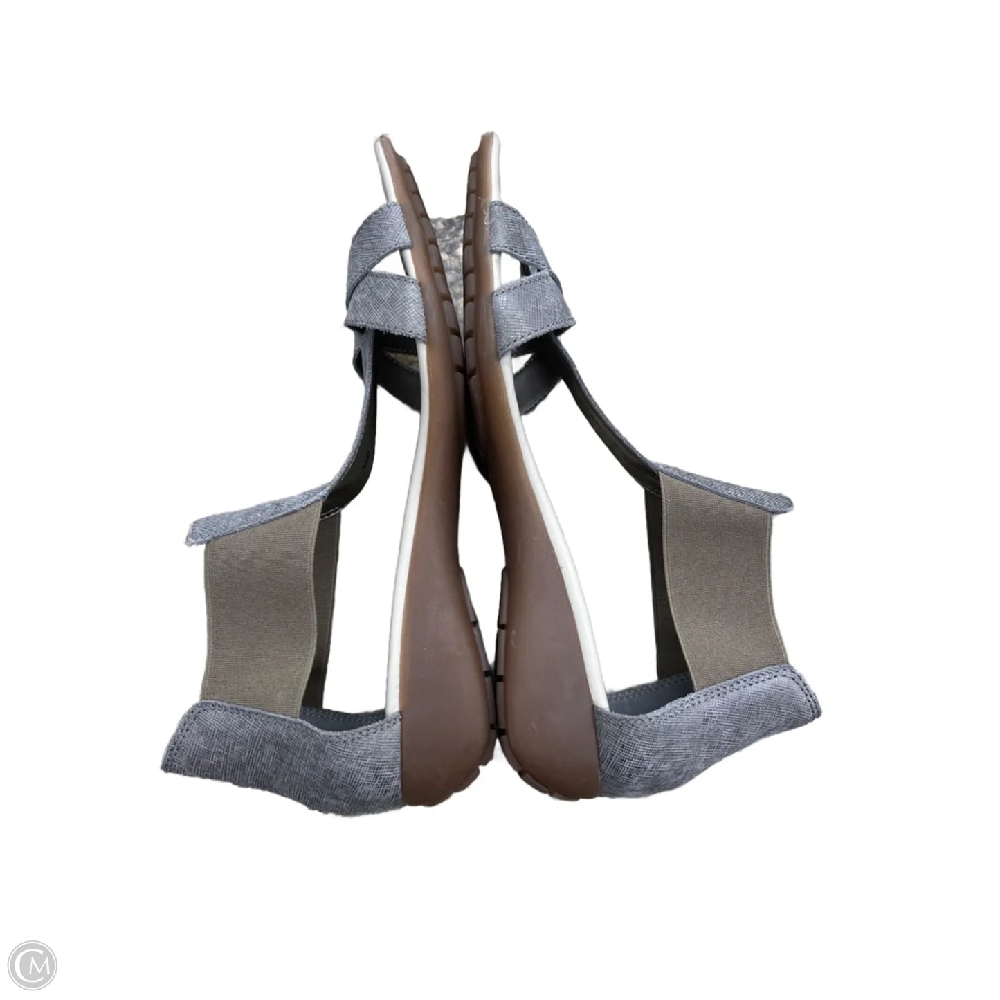 Sandals Flats By Clothes Mentor In Grey, Size: 8