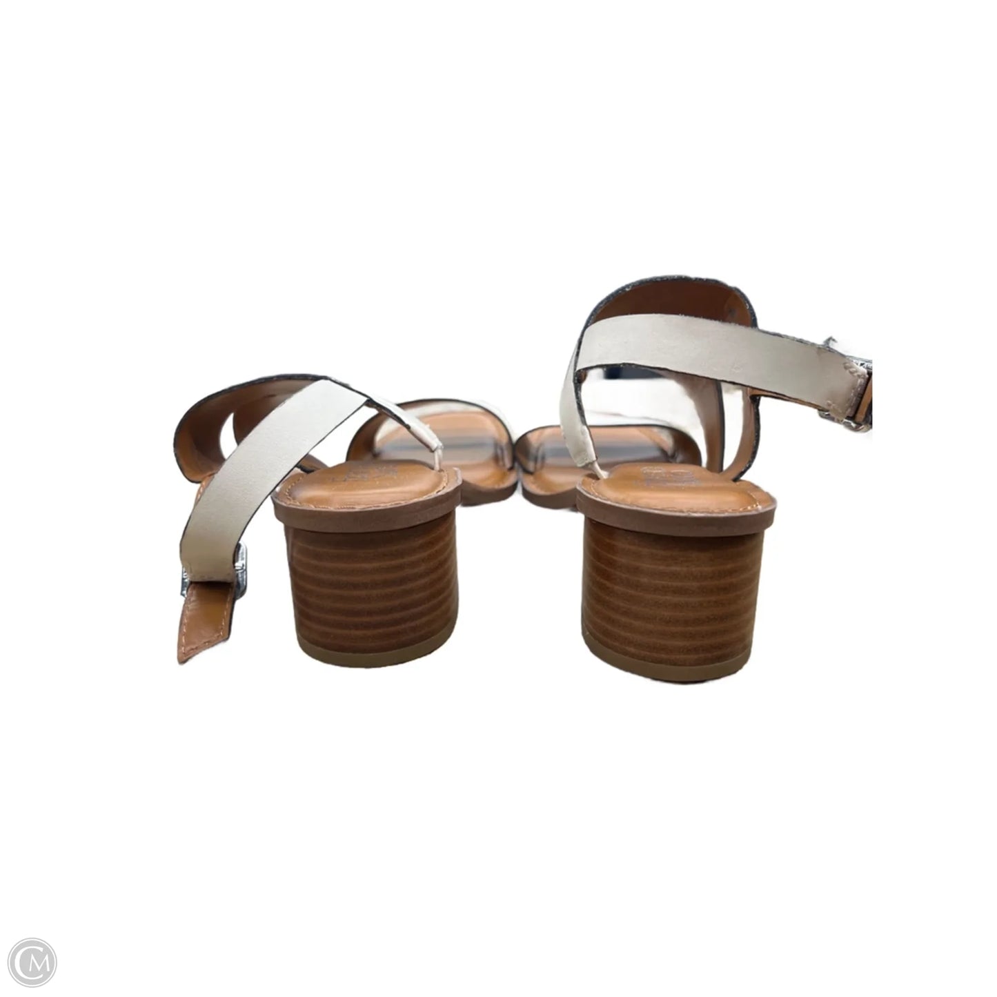 Sandals Heels Block By Franco Sarto In White, Size: 8