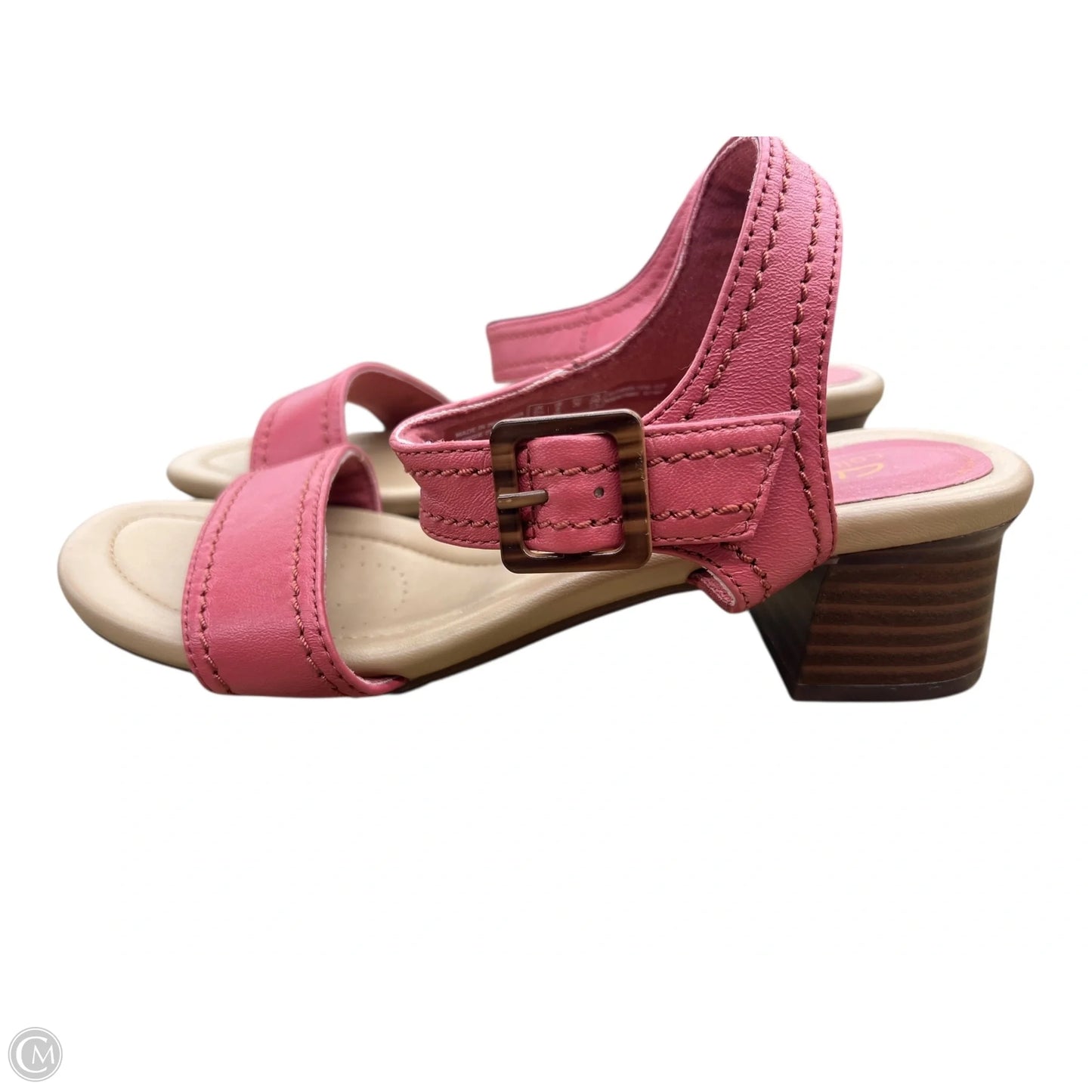 Sandals Heels Block By Clarks In Pink, Size: 8