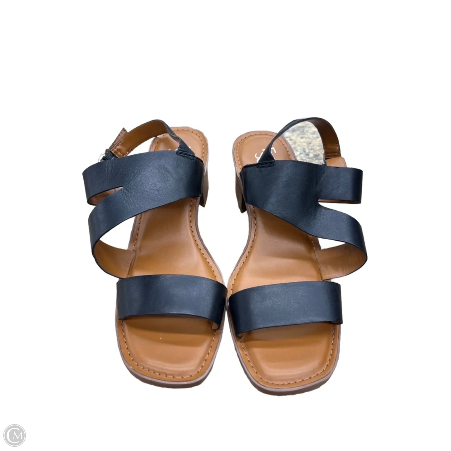 Sandals Heels Block By Franco Sarto In Black, Size: 8