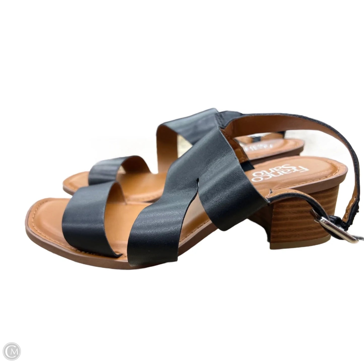 Sandals Heels Block By Franco Sarto In Black, Size: 8