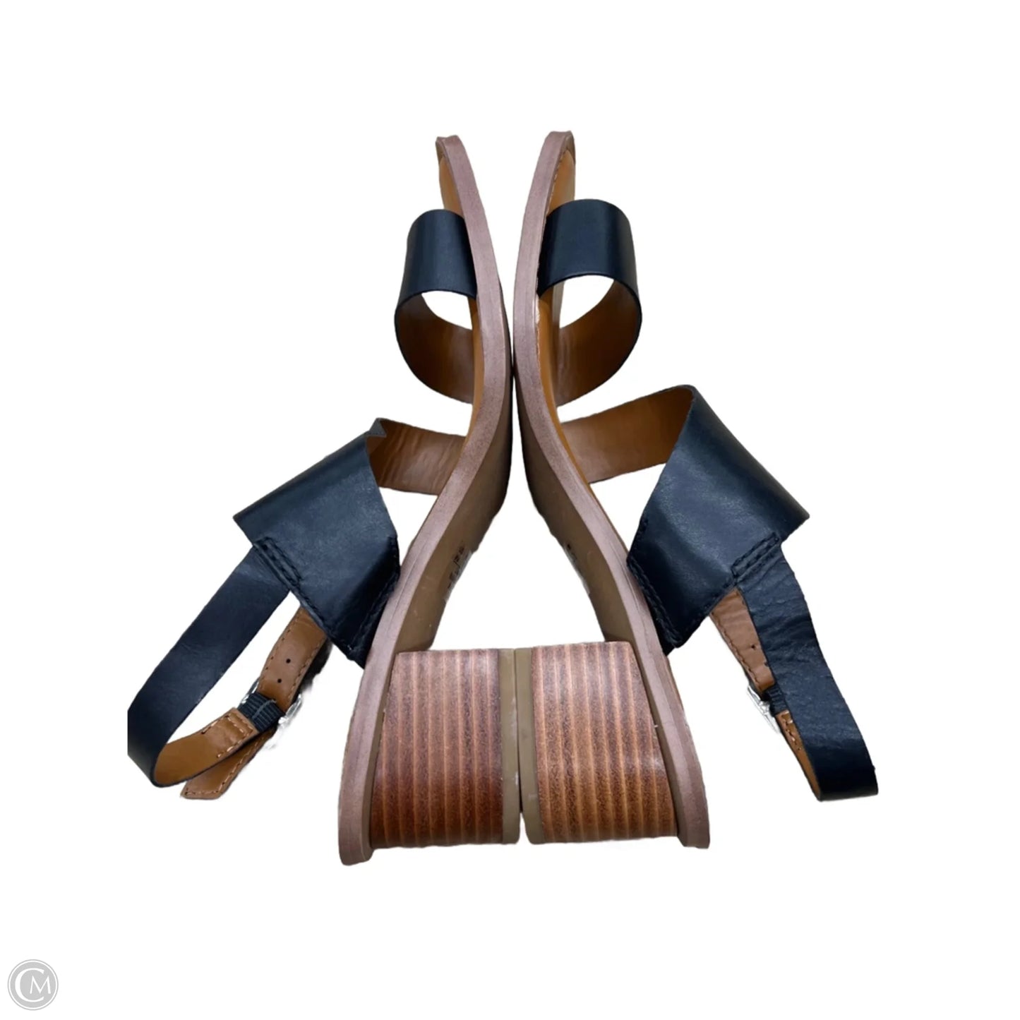 Sandals Heels Block By Franco Sarto In Black, Size: 8