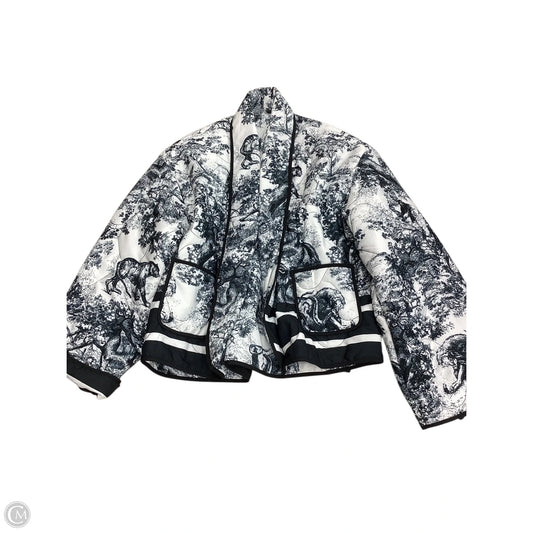 Coat Puffer & Quilted By Clothes Mentor In Black & White, Size: L