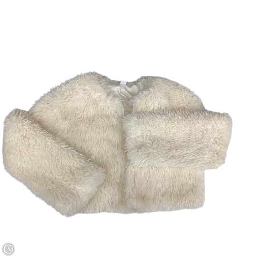 Jacket Faux Fur & Sherpa By Clothes Mentor In Cream, Size: L
