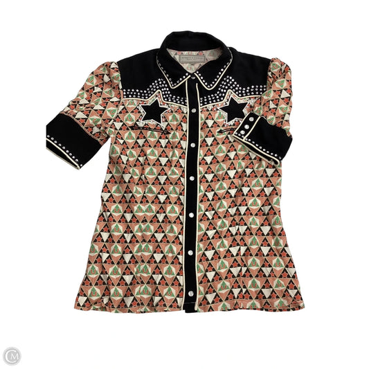 Top Short Sleeve By Double D Ranch In Black, Size: M