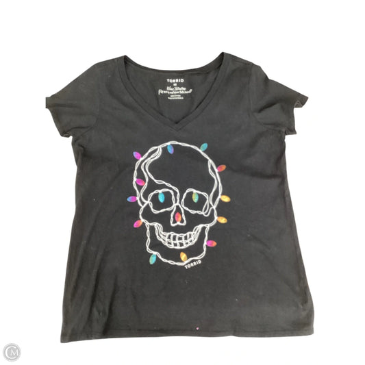 Top Short Sleeve Basic By Torrid In Black, Size: L