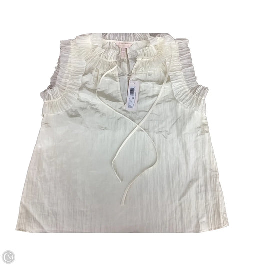 Top Short Sleeve By Rebecca Taylor In Cream, Size: S
