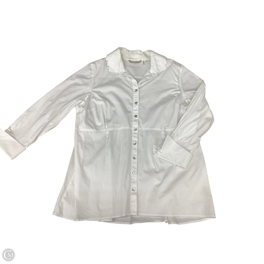 Blouse Long Sleeve By Soft Surroundings In White, Size: 2x