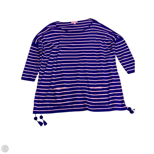 Top Long Sleeve Designer By Lilly Pulitzer In Blue, Size: L