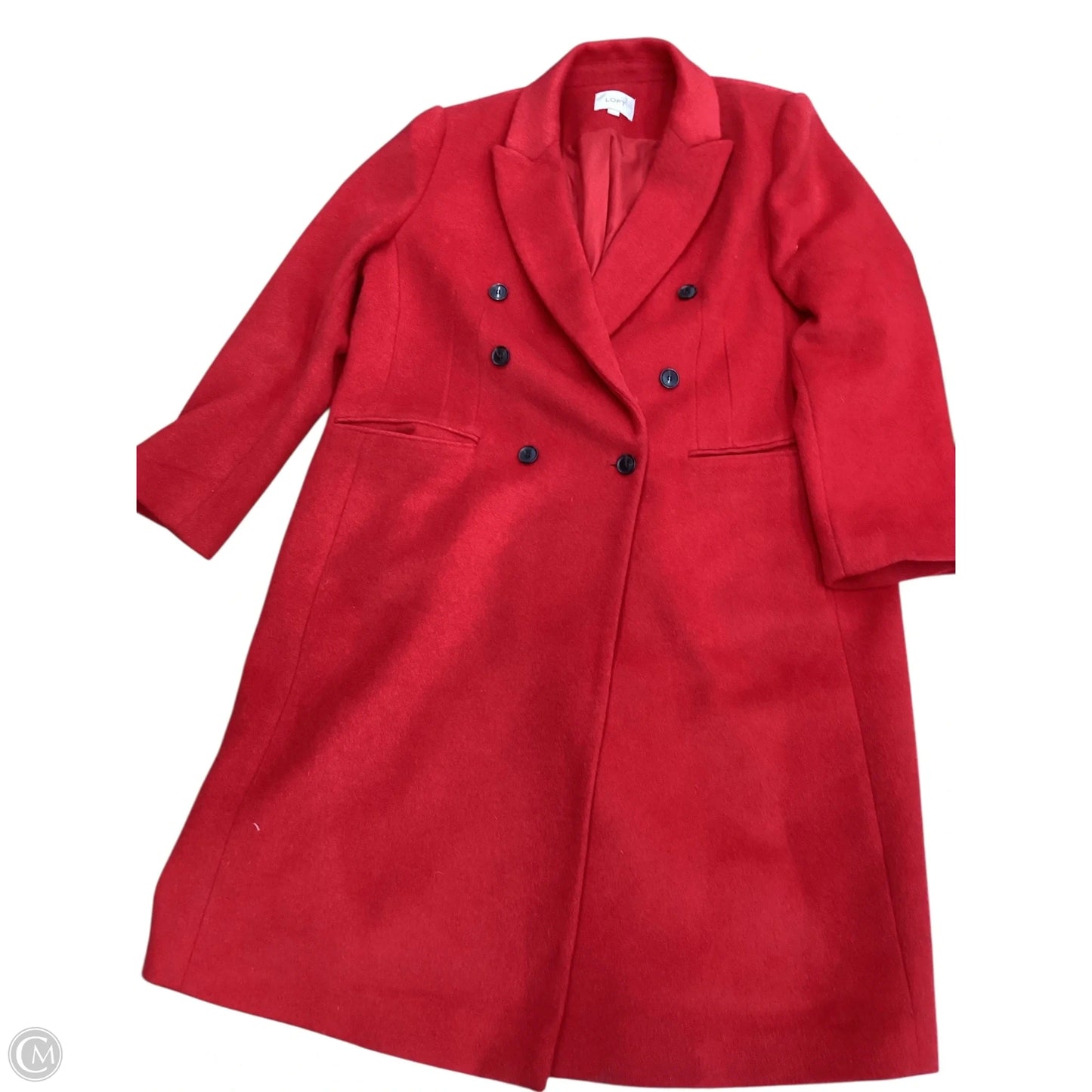 Coat Peacoat By Loft In Red, Size: Xl