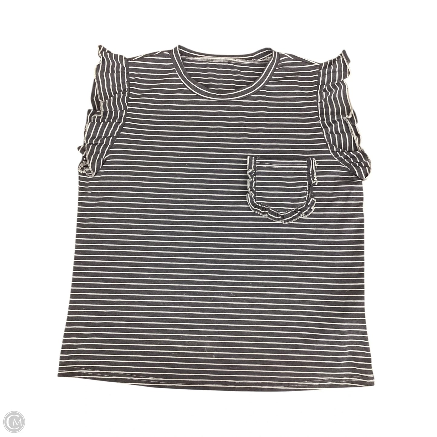 Top Short Sleeve Basic By Shein In Gold, Size: Xl