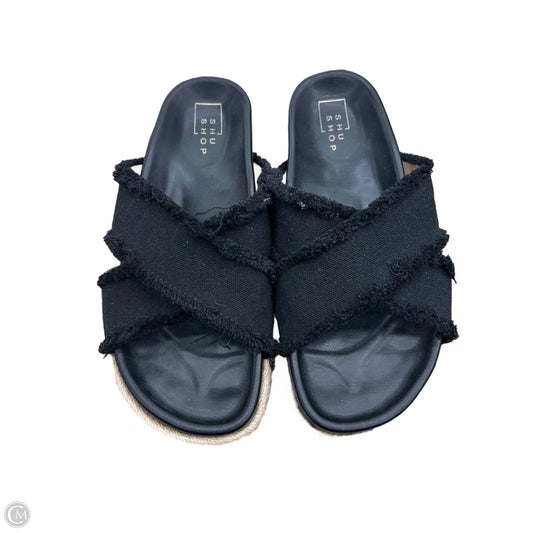 Sandals Flats By Shu Shop In Black, Size: 8.5