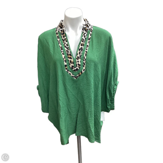 Top Short Sleeve By Entro In Green, Size: 2x