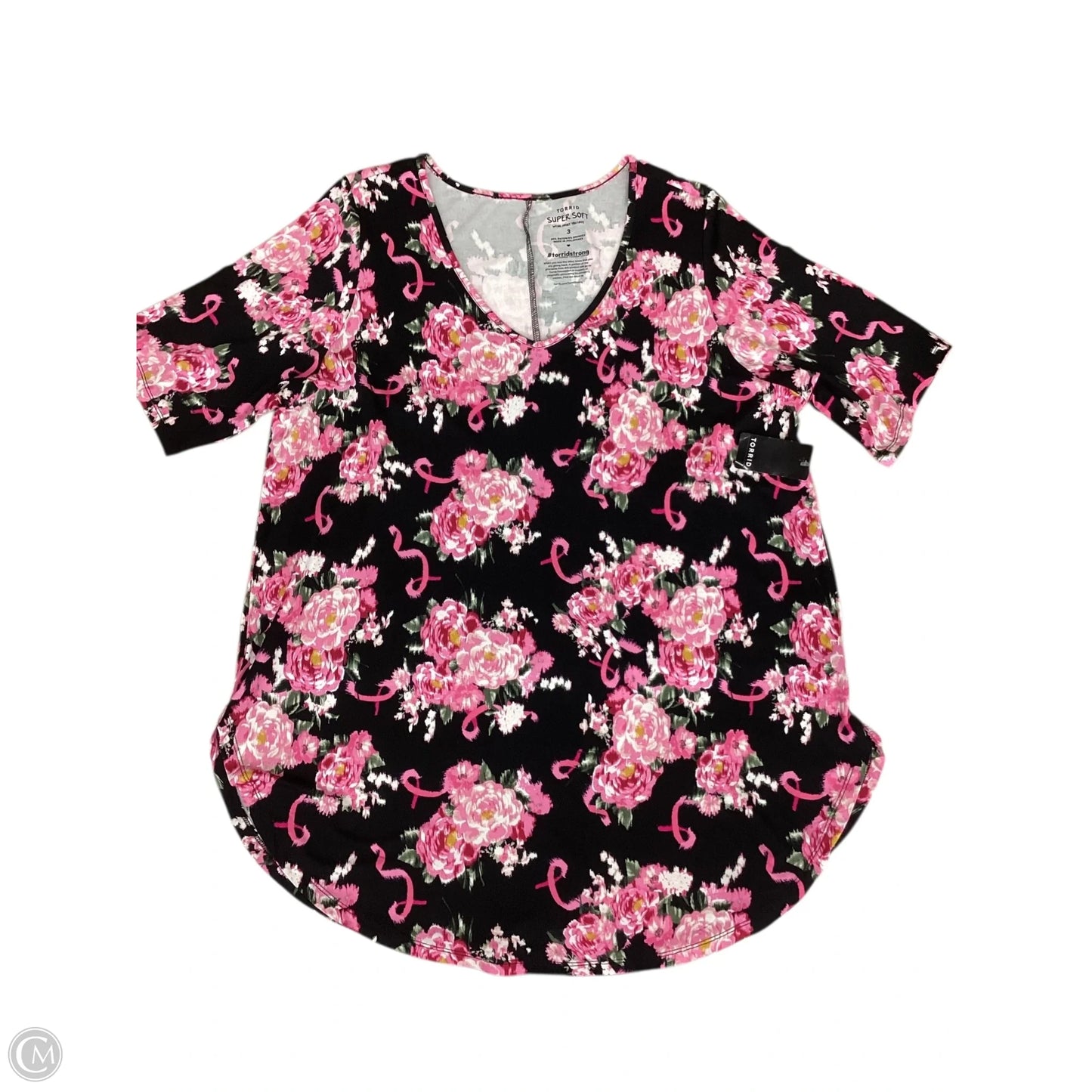 Top Short Sleeve By Torrid In Floral Print, Size: 3x