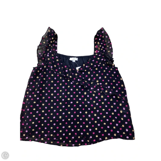 Top Sleeveless By Loft In Polkadot Pattern, Size: L