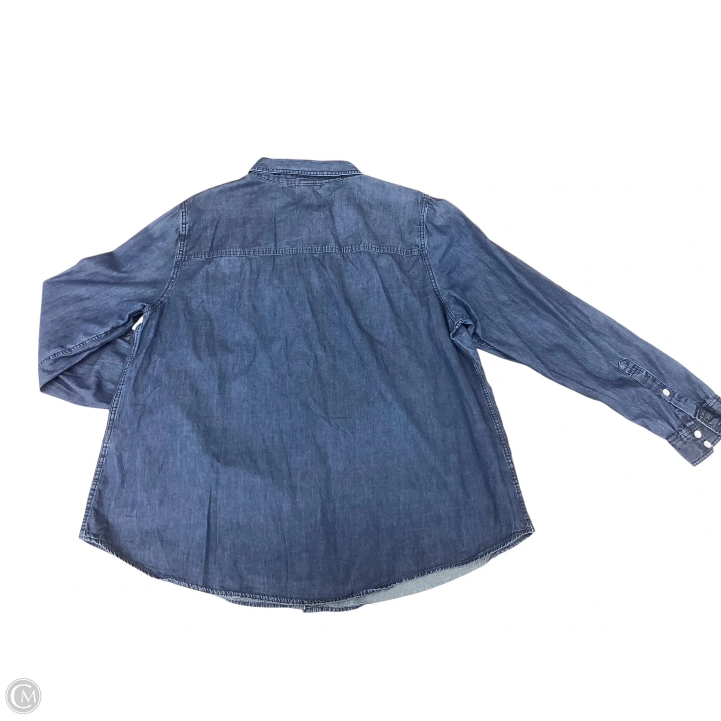 Top Long Sleeve By Torrid In Blue, Size: 1x