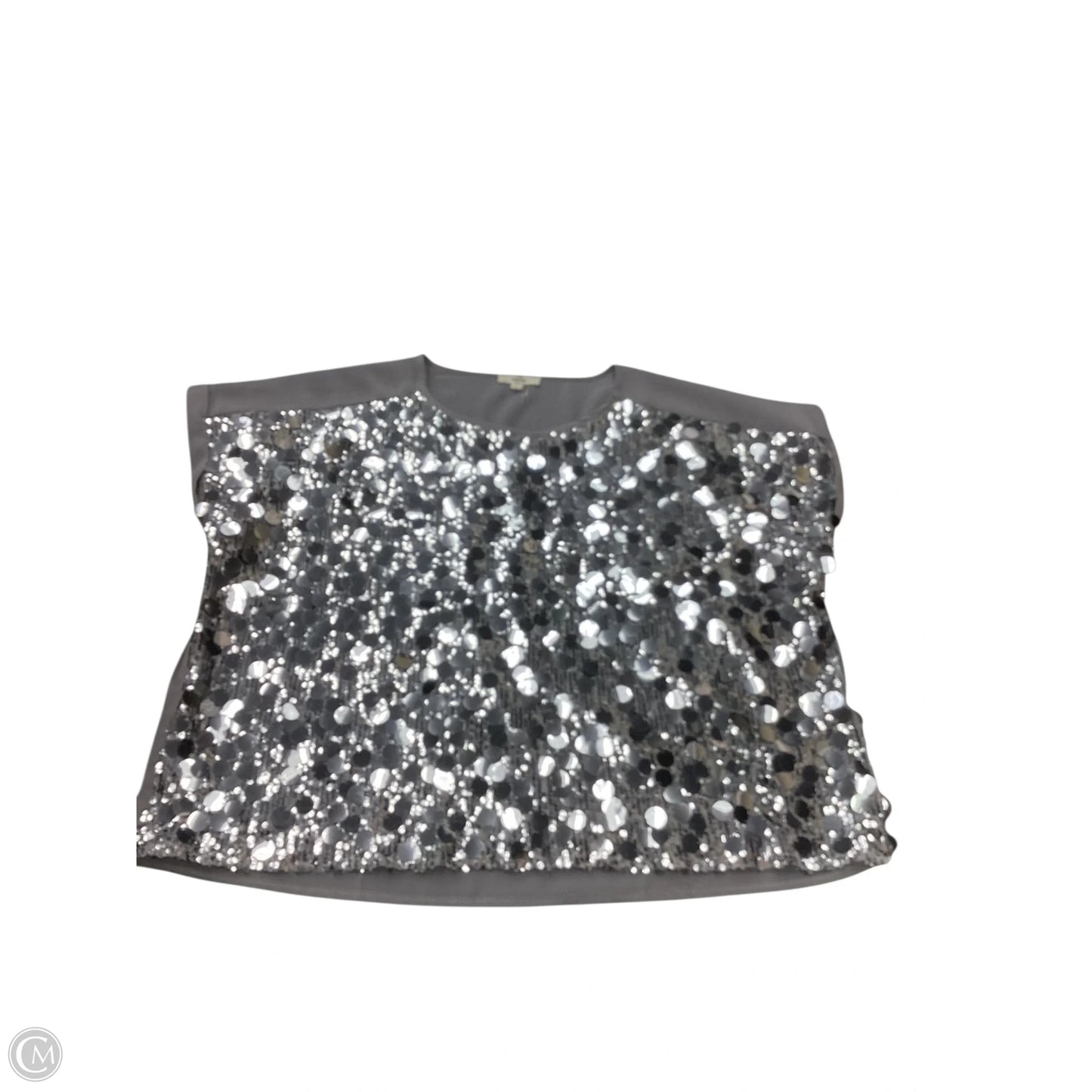 Top Short Sleeve By Entro In Silver, Size: L