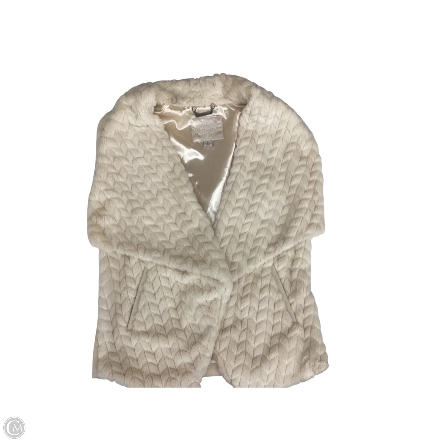 Vest Faux Fur & Sherpa By Jou Jou In Cream, Size: L