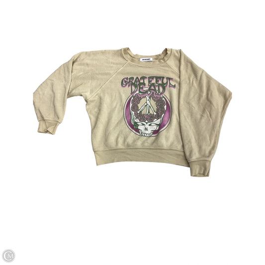 Sweatshirt Crewneck By Clothes Mentor In Tan, Size: M