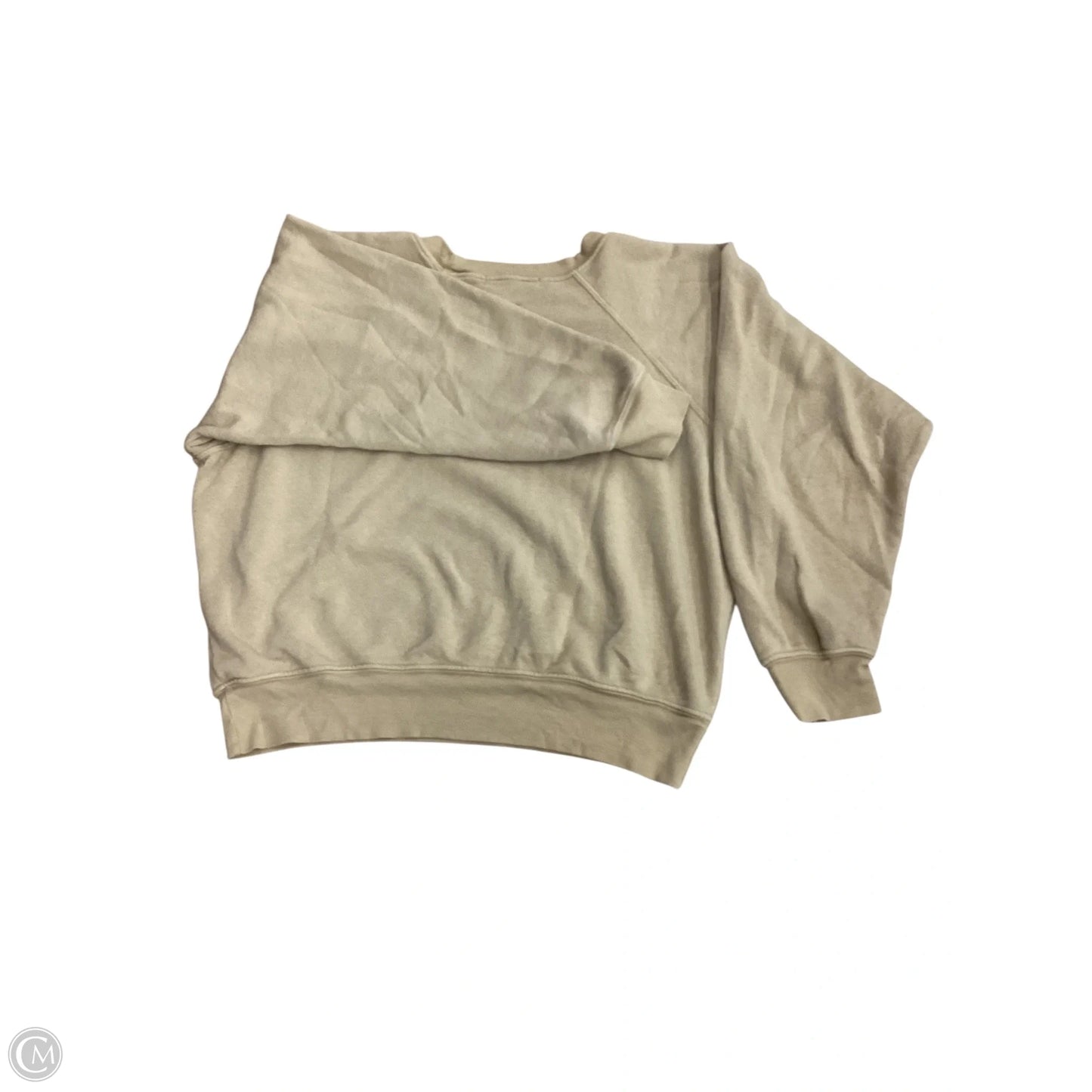 Sweatshirt Crewneck By Clothes Mentor In Tan, Size: M
