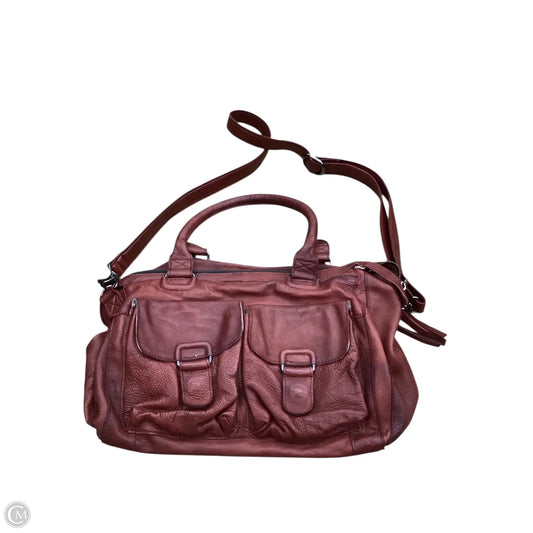 Handbag Leather By Day + Moon, Size: Medium