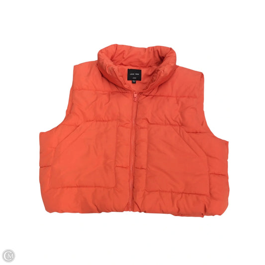 Vest Puffer & Quilted By Love Tree In Orange, Size: L