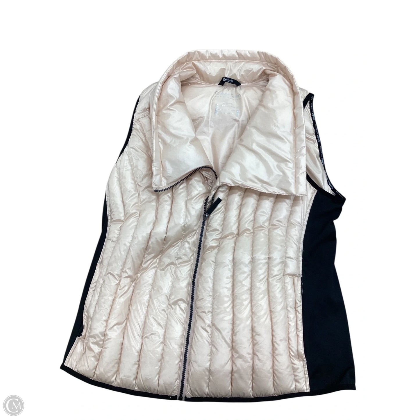 Vest Puffer & Quilted By Calvin Klein In Peach, Size: 1x