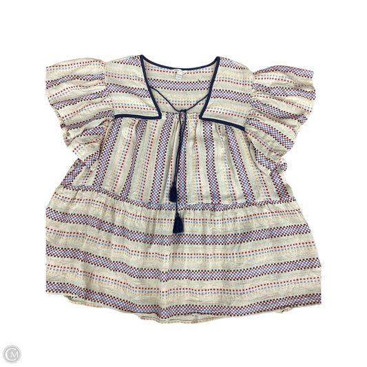 Top Short Sleeve By Cato In Multi-colored, Size: 1x