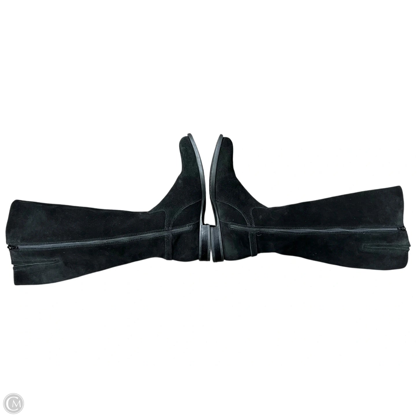 Boots Knee Flats By Clothes Mentor In Black, Size: 7.5