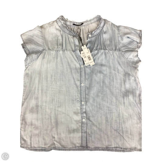 Top Short Sleeve By Tahari In Blue, Size: Xl