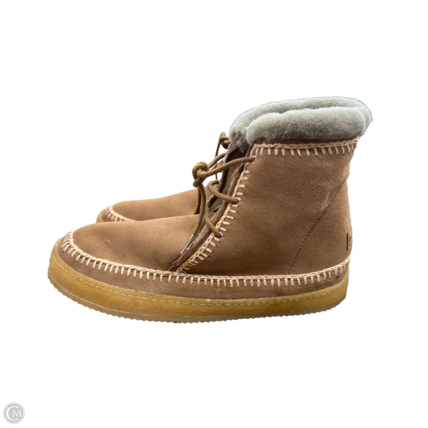 Boots Ankle Flats By Clothes Mentor In Tan, Size: 8.5