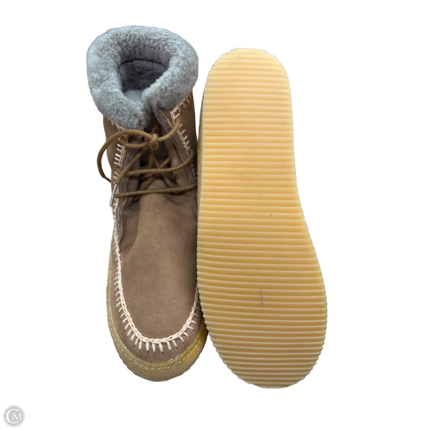 Boots Ankle Flats By Clothes Mentor In Tan, Size: 8.5