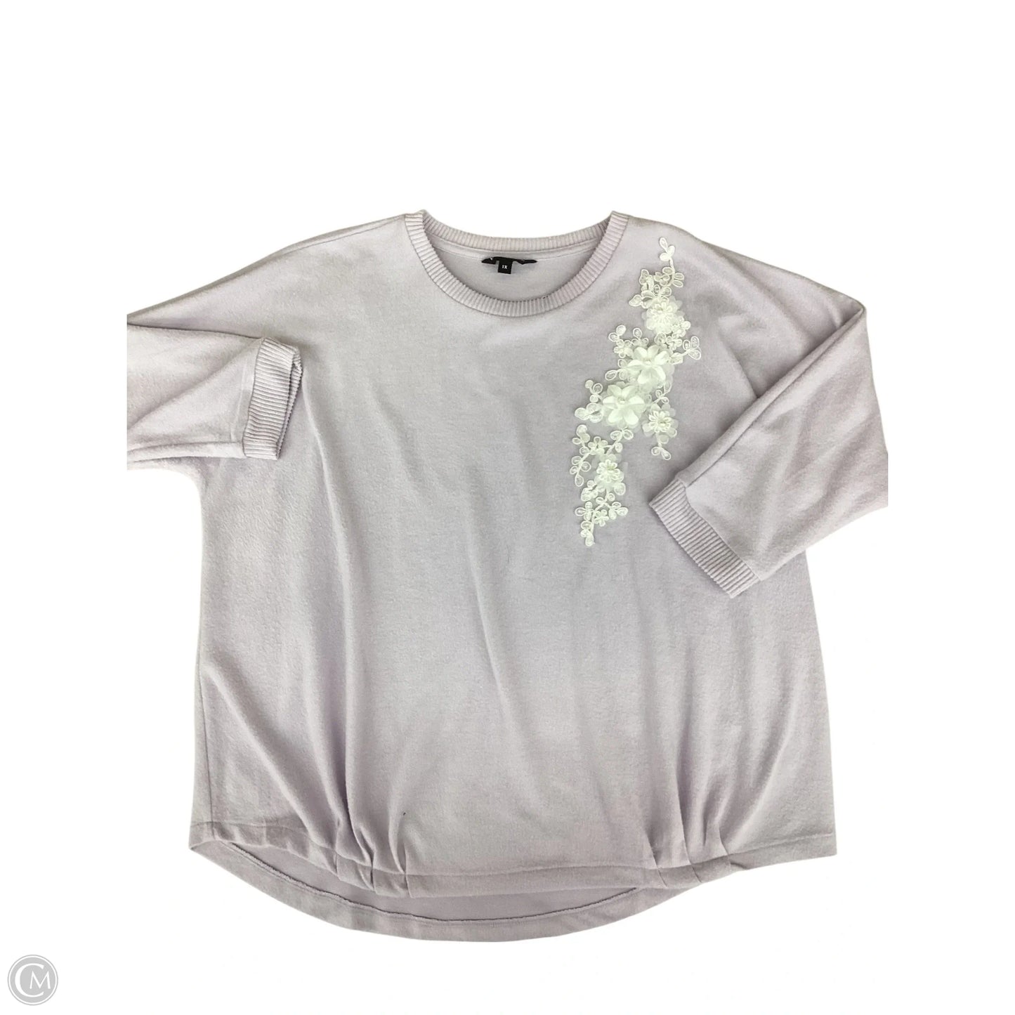 Sweater By Clothes Mentor In Purple, Size: 1x