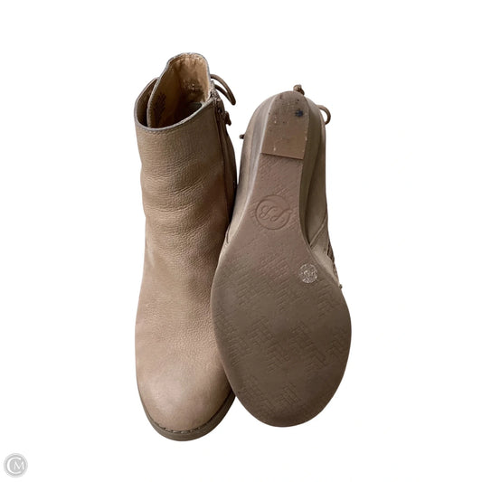 Boots Ankle Heels By Lucky Brand In Tan, Size: 8.5