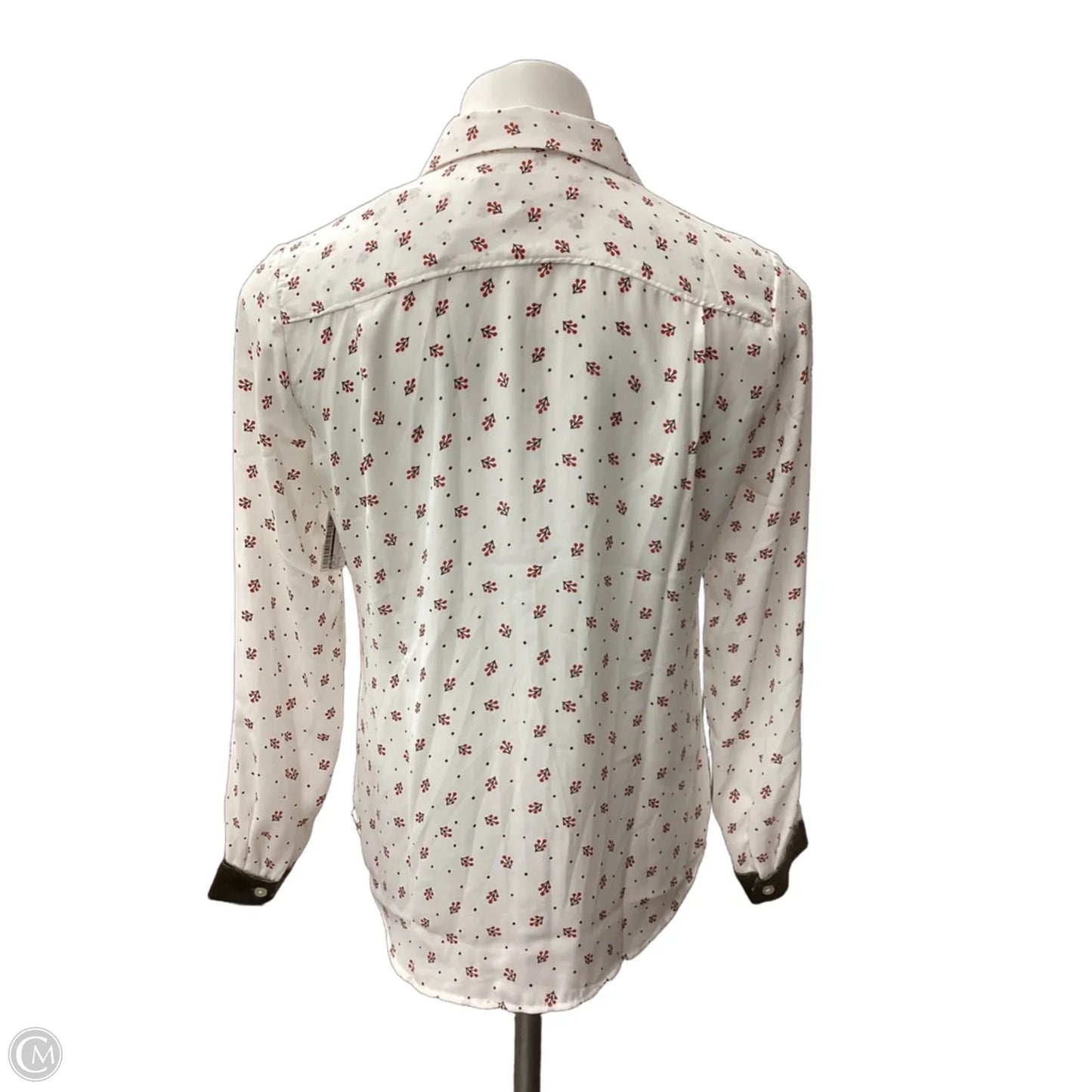 Top Long Sleeve By Loft In White, Size: S