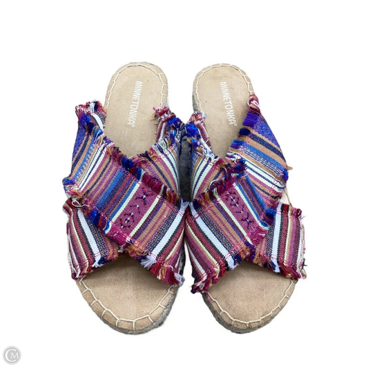 Sandals Flats By Minnetonka In Multi-colored, Size: 8