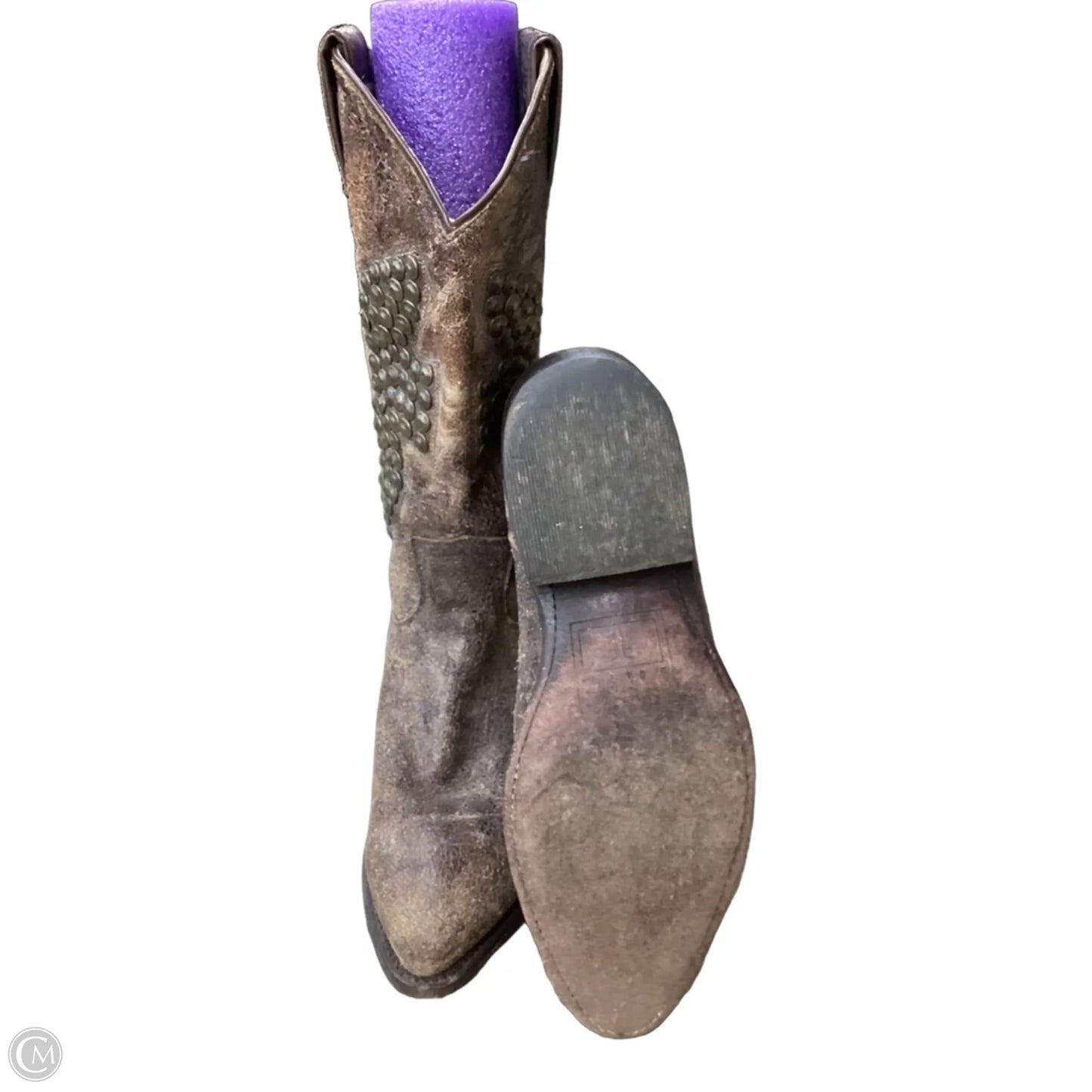 Boots Designer By Frye In Brown, Size: 7.5