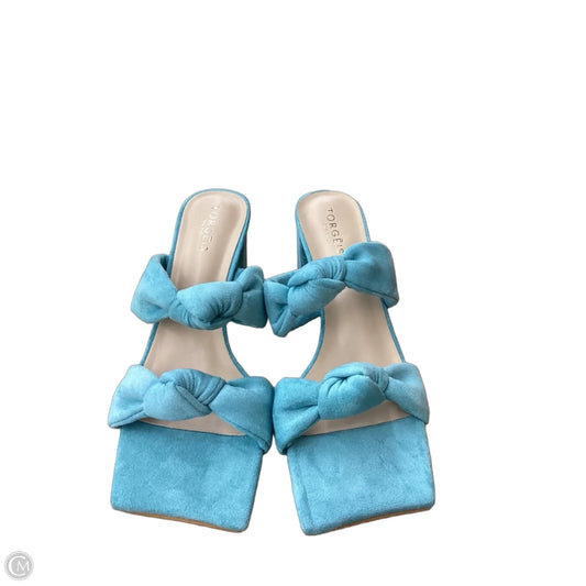 Shoes Heels Block By Clothes Mentor In Aqua, Size: 8.5