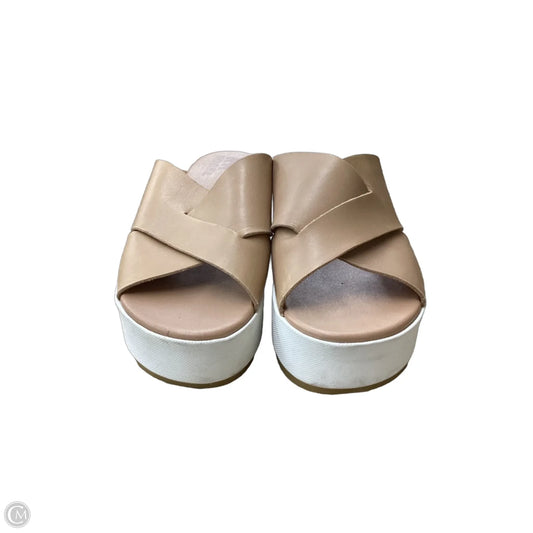Sandals Heels Platform By Sorel In Tan, Size: 6